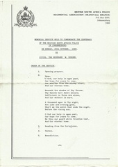 Centenary Memorial Service Johannesburg1989