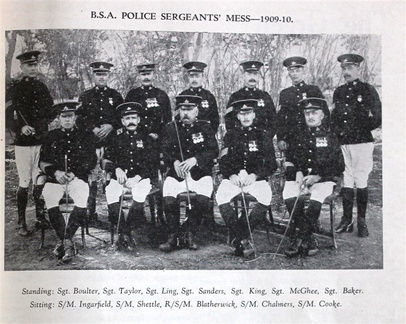B.S.A. Police Sergeants Mess 1909/10