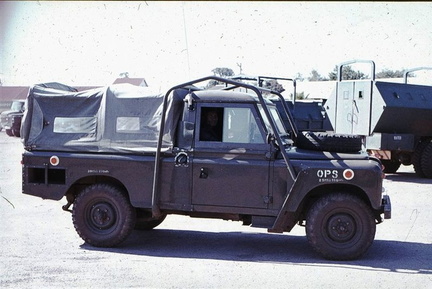 1008 Mine Protected LandRover with canopy