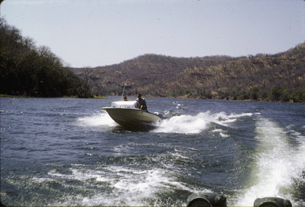 Norman Reader and John Tetford in the Sibanzwazi boat