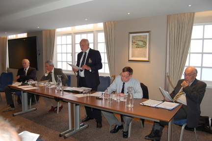 Mike Colmam giving his report