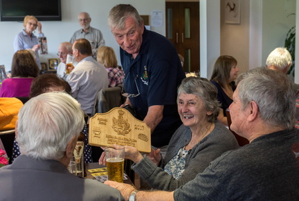 Joan Humberstone getting her prize