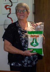 Theo Shelley with her prize