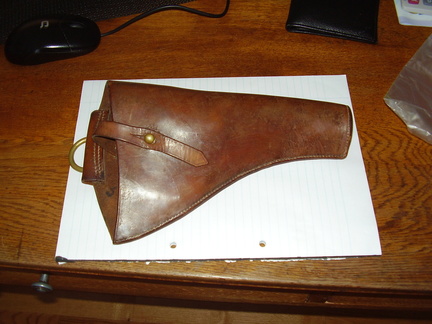 1954 Revolver holster in leather.