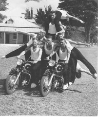 1955 Display team     nine men on two motorcycles