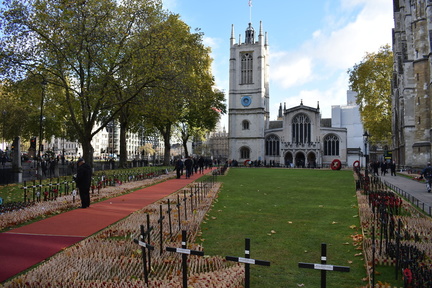 St Margaret's Church beyond Field of Remembrance