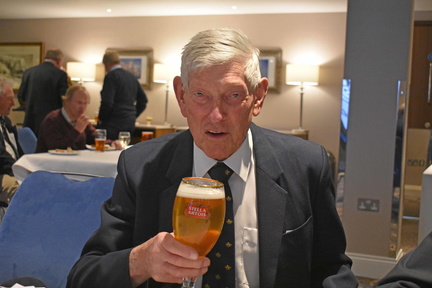 Peter Dancer enjoying a pint