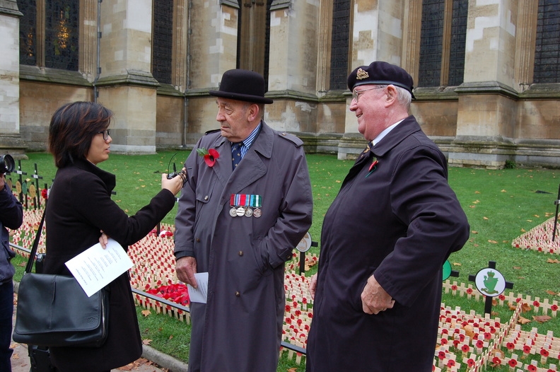 Peter Phillips and Dernnis Poole being interviewed.JPG