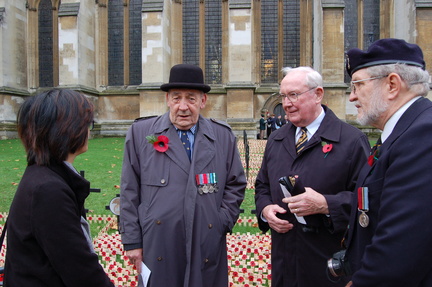Peter Phillips, Dennis Poole, Vic Ransom still being  interviewed