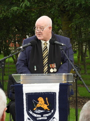 Keith Lamb conducting service