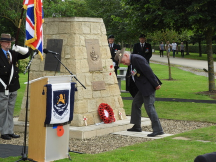 Peter Phillips placing cross