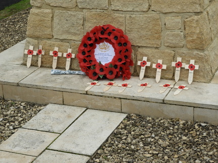 Wreath and  crosses