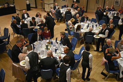 Diners from balcony