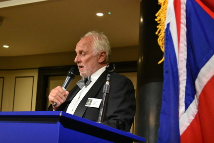 Mike Coleman introducing Dave Pirrett