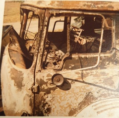 Cab burnt out